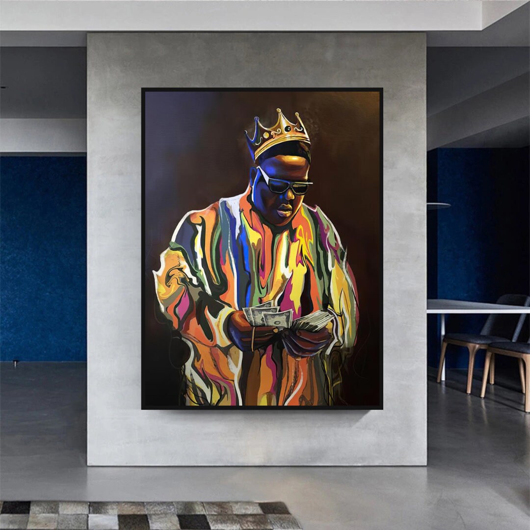 ChandeliersDecor.com-Musicians Wall Art-Biggie Smalls Rapper Canvas Wall Art - Authentic & Stylish