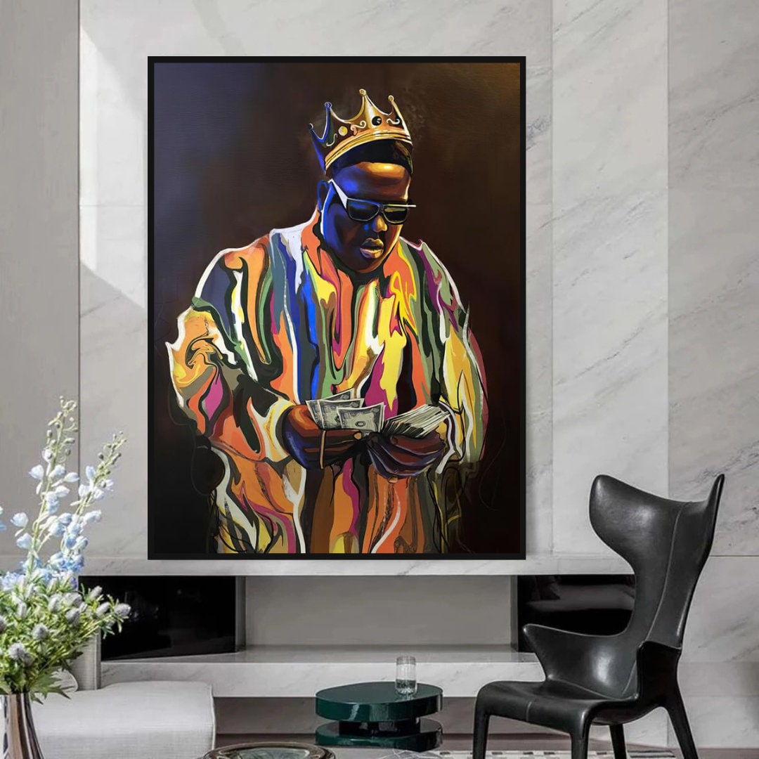 ChandeliersDecor.com-Musicians Wall Art-Biggie Smalls Rapper Canvas Wall Art - Authentic & Stylish