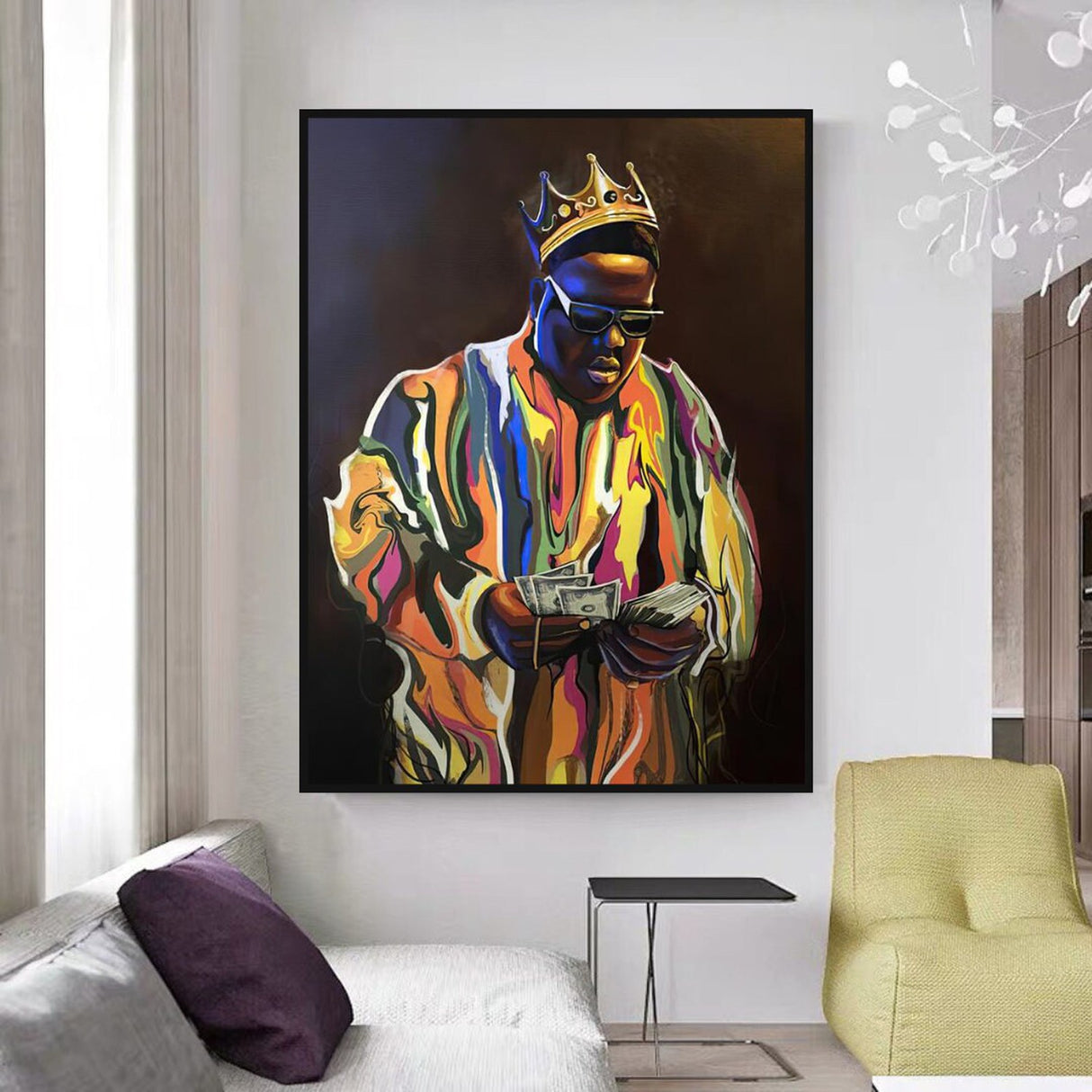 ChandeliersDecor.com-Musicians Wall Art-Biggie Smalls Rapper Canvas Wall Art - Authentic & Stylish