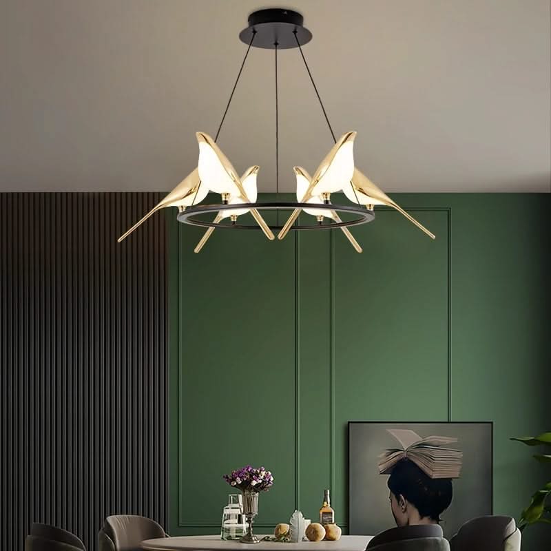Bird Shaped Acrylic Chandelier: Elegant Lighting Solution-ChandeliersDecor.com