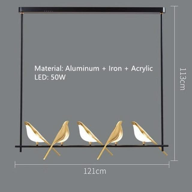 Bird Shaped Acrylic Chandelier: Elegant Lighting Solution-ChandeliersDecor.com
