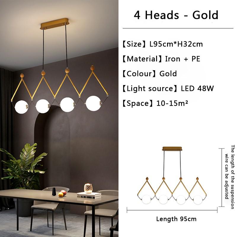 ChandeliersDecor.com-Kitchen Island-Black and Gold Globe LED - Glass Balls Hanging Light