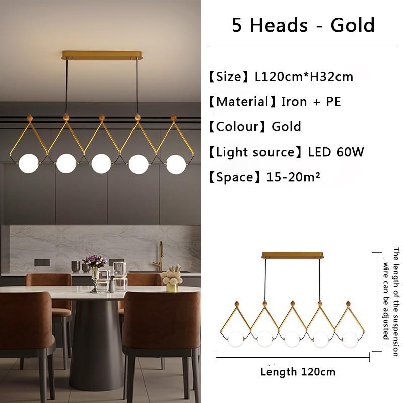 ChandeliersDecor.com-Kitchen Island-Black and Gold Globe LED - Glass Balls Hanging Light