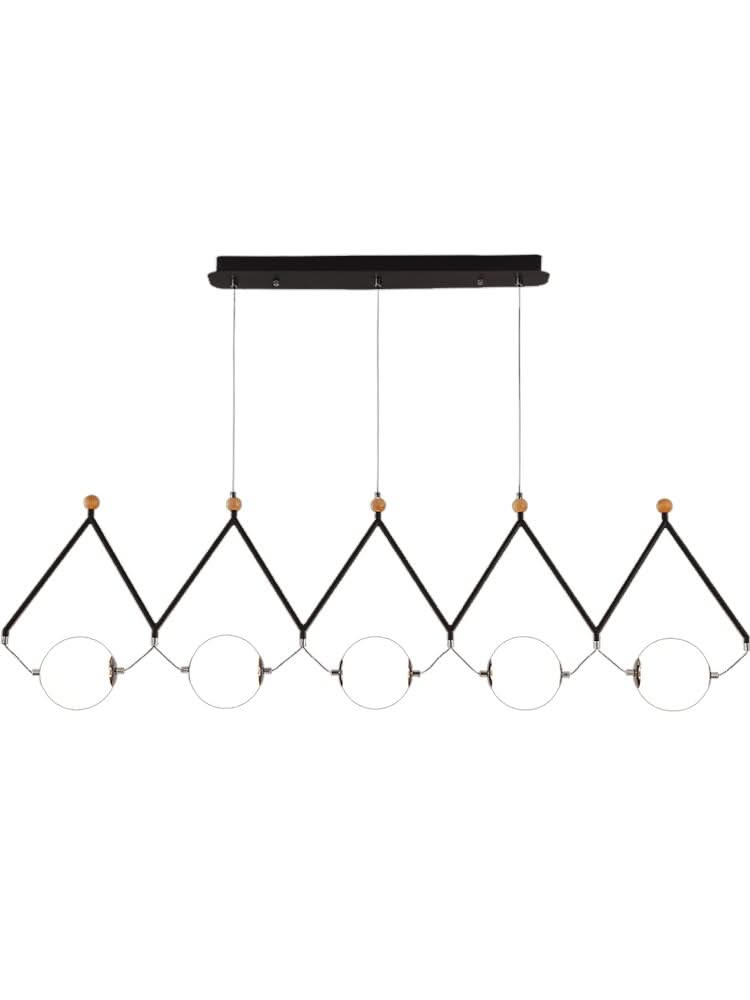 ChandeliersDecor.com-Kitchen Island-Black and Gold Globe LED - Glass Balls Hanging Light