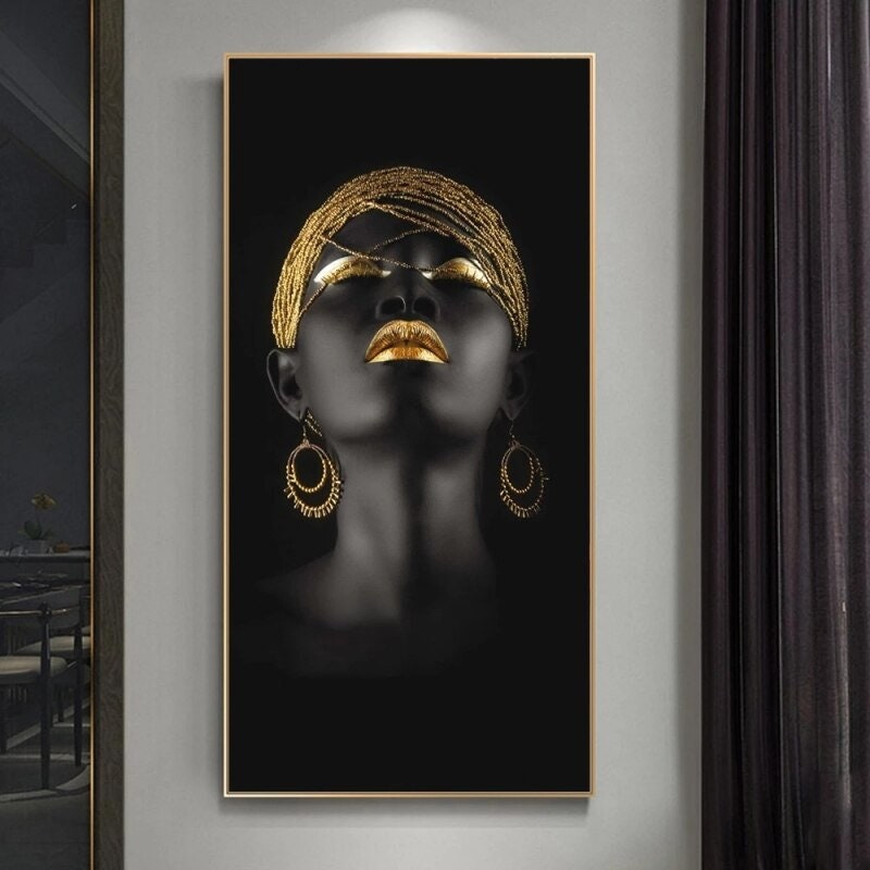 ChandeliersDecor.com-Wall Posters-Black Girl Poster Stunning Bohemian Wall Art