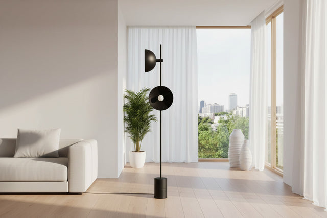 Black Heavy Standing Lamp: Durable Design and Elegant Style-ChandeliersDecor.com