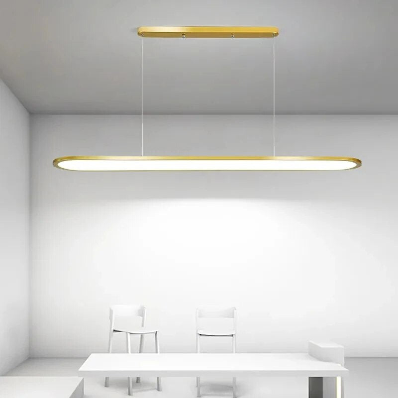 ChandeliersDecor.com-Kitchen Island-Black LED Pendant Lights - Modern Minimalist Design