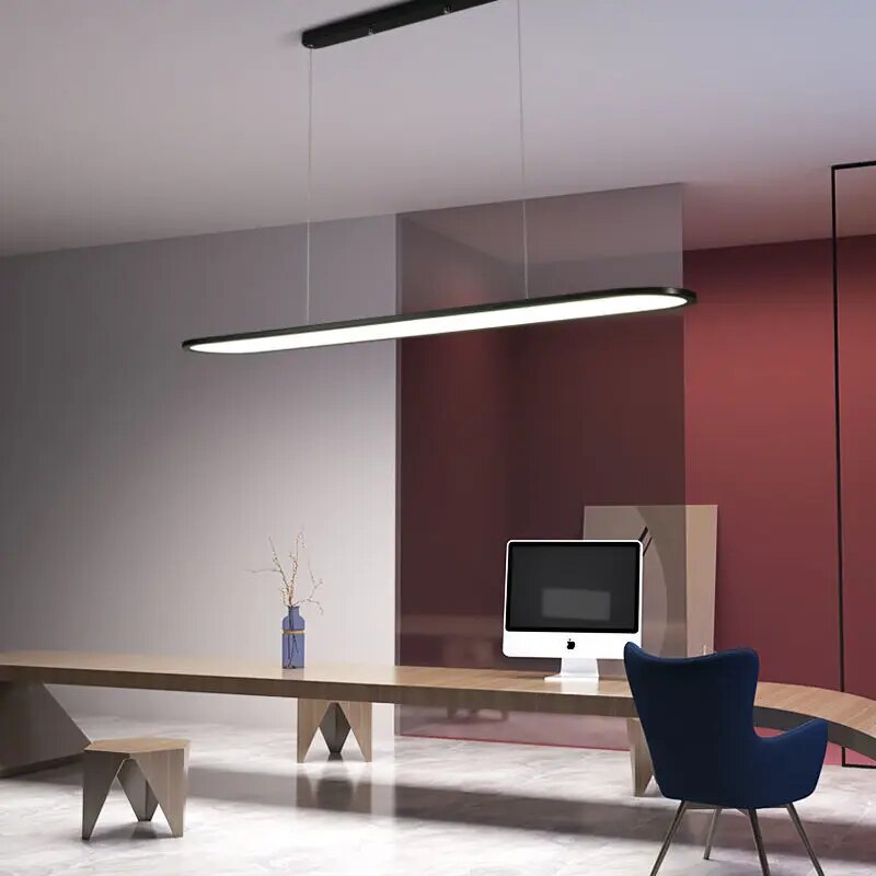 ChandeliersDecor.com-Kitchen Island-Black LED Pendant Lights - Modern Minimalist Design