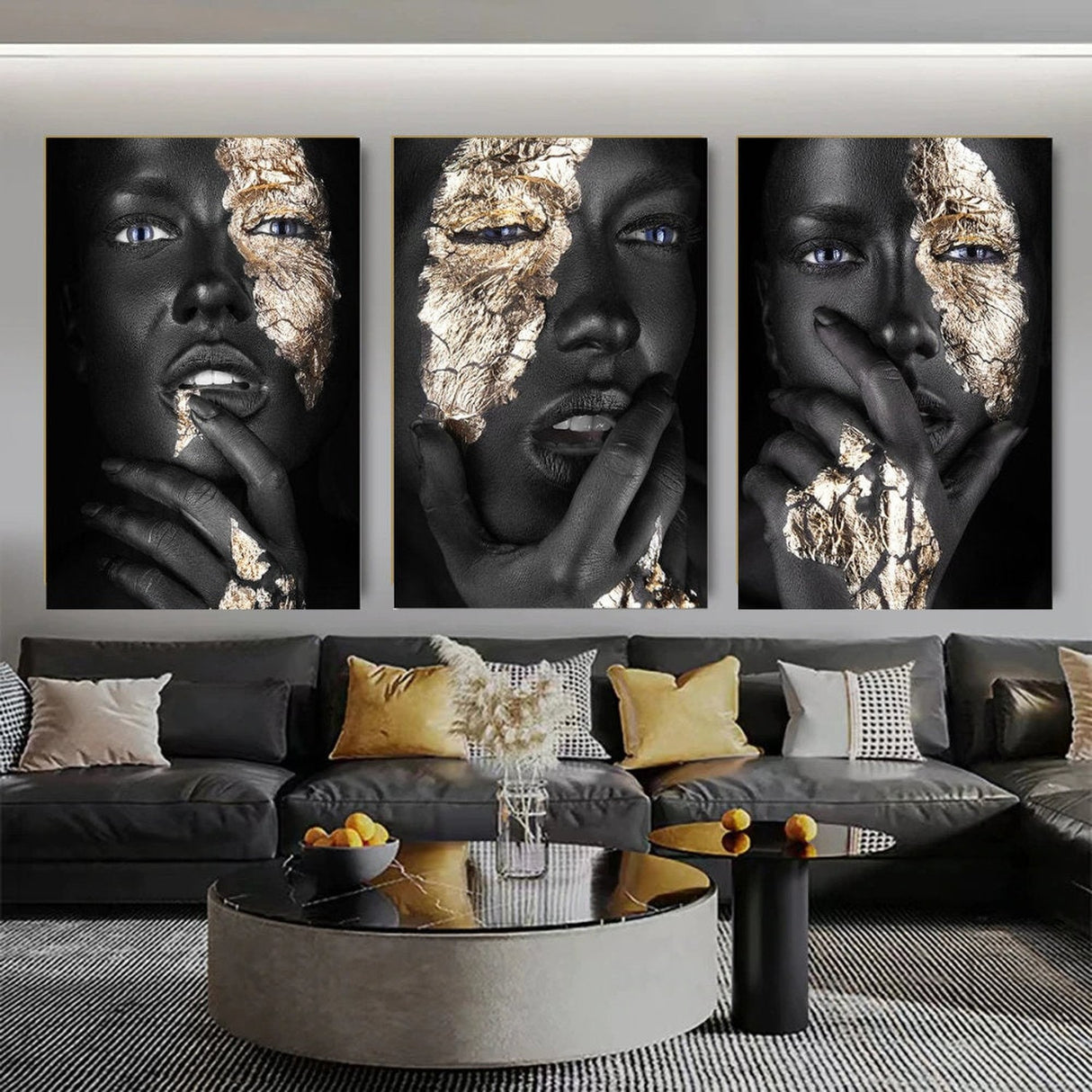 ChandeliersDecor.com-Wall Posters-Black Woman Masked Wall Art: Expressive and Empowering Pieces