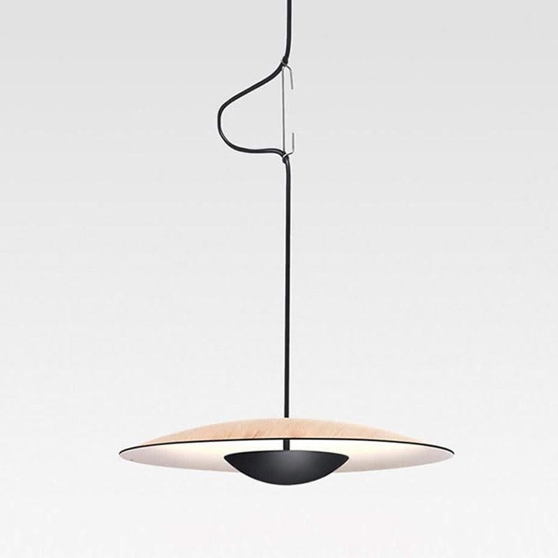 ChandeliersDecor.com-Pendant Lights-Black Wood Grain LED Pendant Light - Dining Room Design