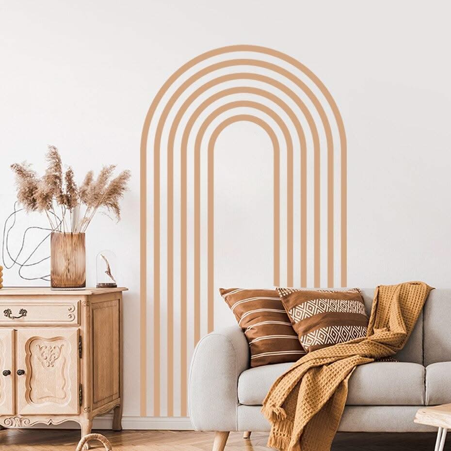 ChandeliersDecor.com-Kids Room Nursery Decals-Boho Arch Wall Decal: Vibrant Design for Chic Home Decor