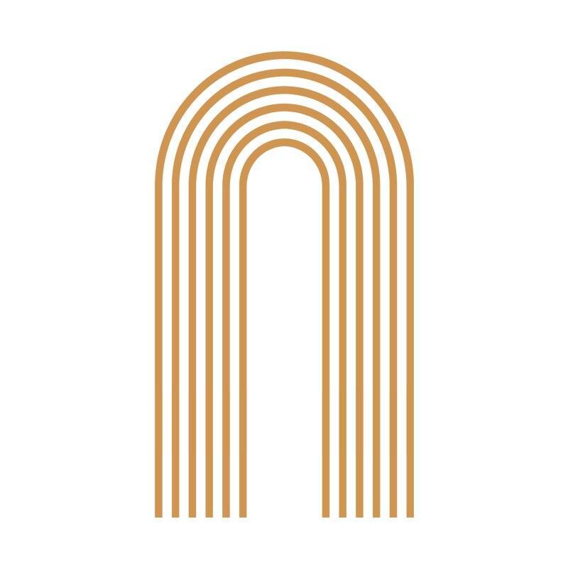 ChandeliersDecor.com-Kids Room Nursery Decals-Boho Arch Wall Decal: Vibrant Design for Chic Home Decor