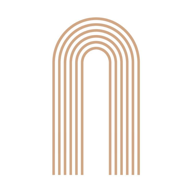 ChandeliersDecor.com-Kids Room Nursery Decals-Boho Arch Wall Decal: Vibrant Design for Chic Home Decor