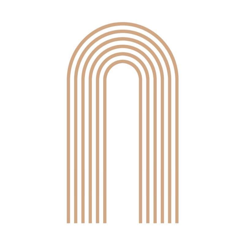 ChandeliersDecor.com-Kids Room Nursery Decals-Boho Arch Wall Decal: Vibrant Design for Chic Home Decor