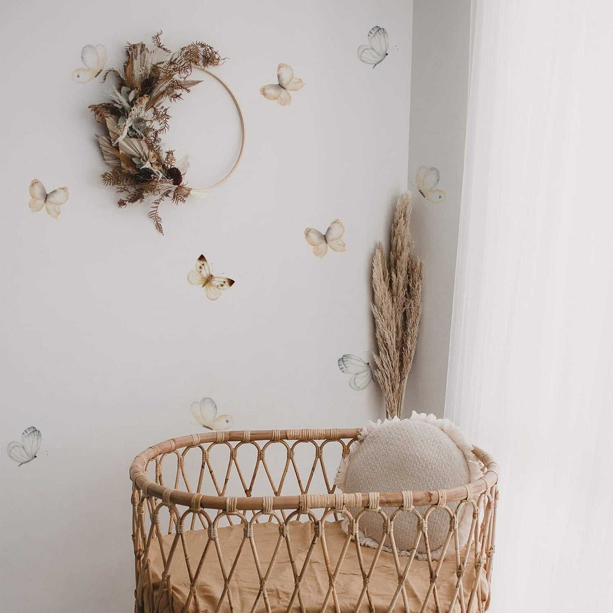 ChandeliersDecor.com-Kids Nursery Bohemian Wall Decals-Boho Butterfly Wall Stickers: Vibrant Decor