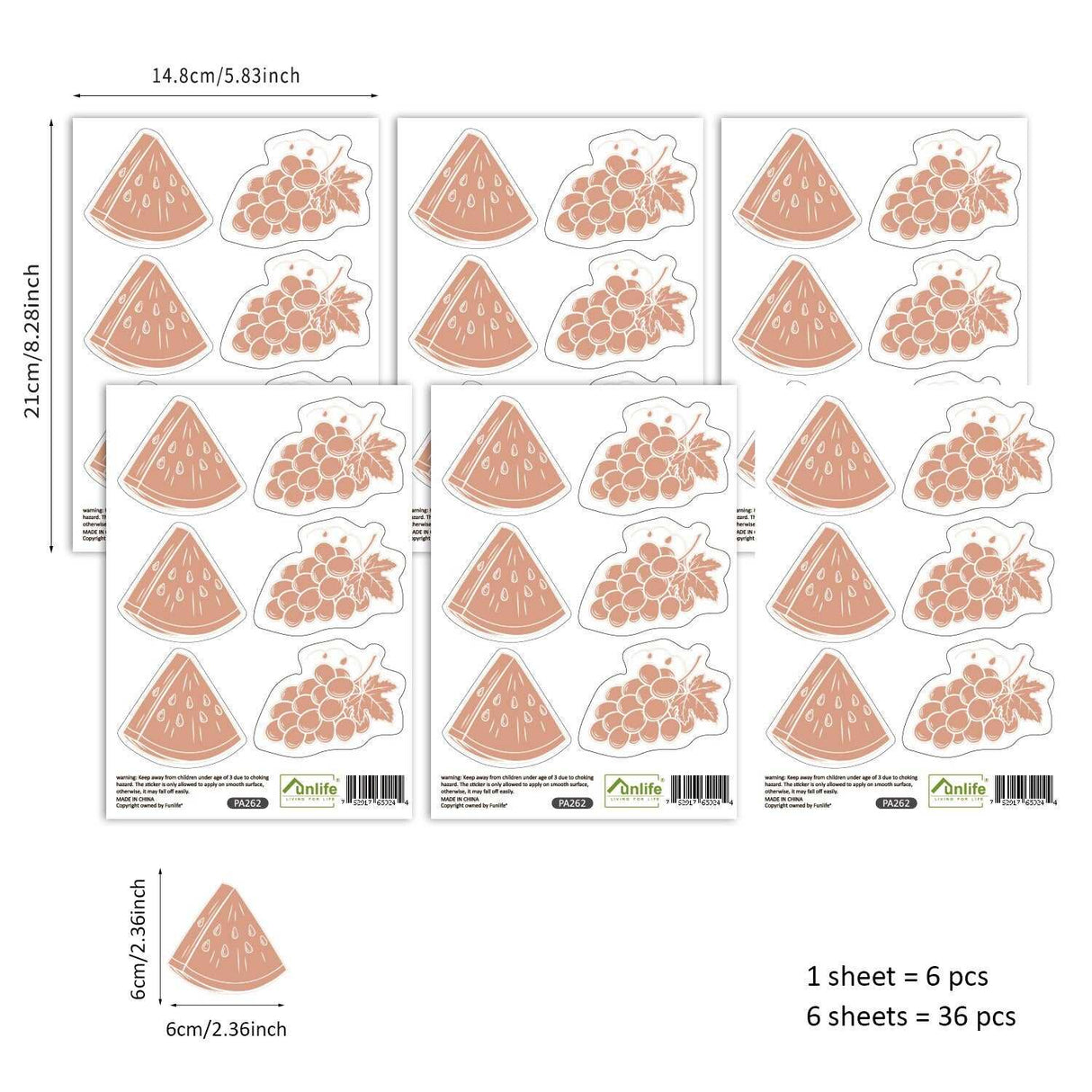 ChandeliersDecor.com-Kids Nursery Bohemian Wall Decals-Boho Chic Pink Watermelon Wall Stickers - Enhance Your Décor