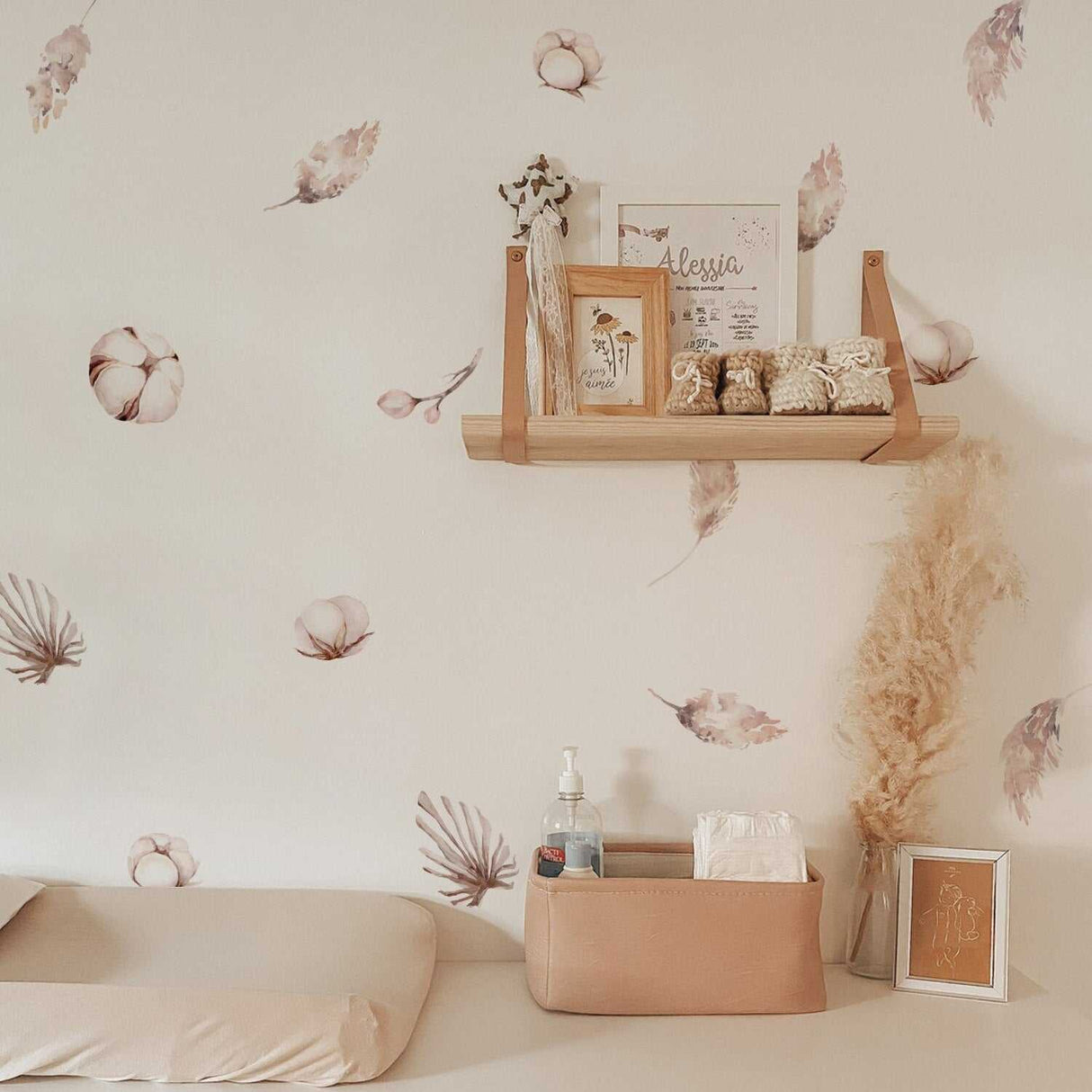 ChandeliersDecor.com-Kids Nursery Bohemian Wall Decals-Boho Floral Elements Wall Stickers - Inspiring Home Décor