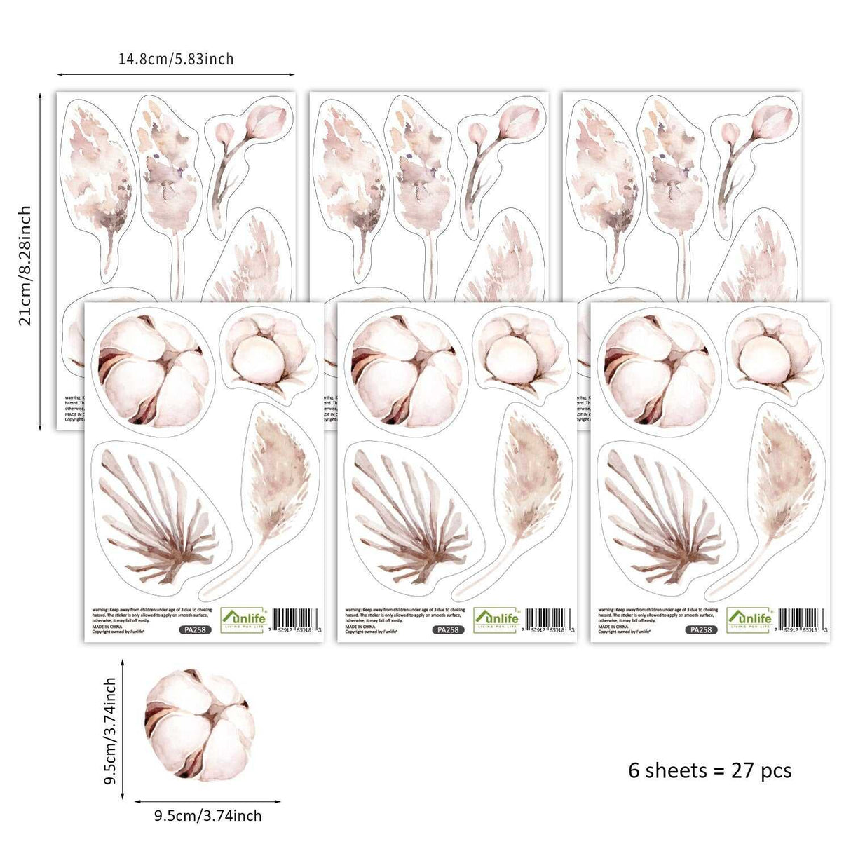 ChandeliersDecor.com-Kids Nursery Bohemian Wall Decals-Boho Floral Elements Wall Stickers - Inspiring Home Décor