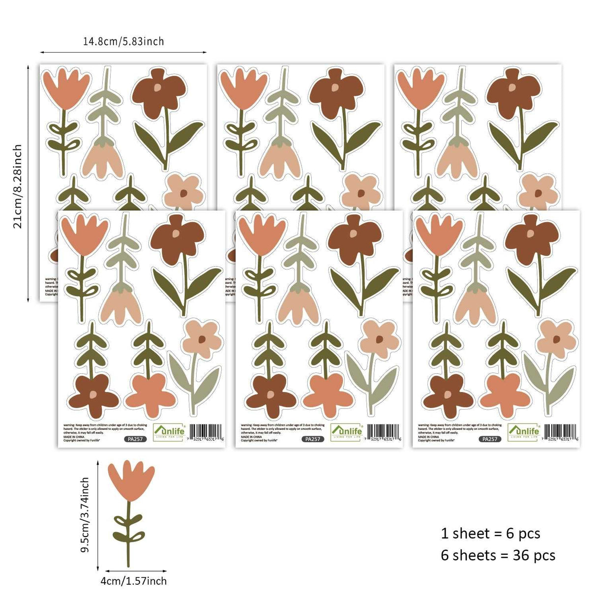 ChandeliersDecor.com-Kids Nursery Bohemian Wall Decals-Boho Flower Wall Decals - Elegant & Stylish Designs