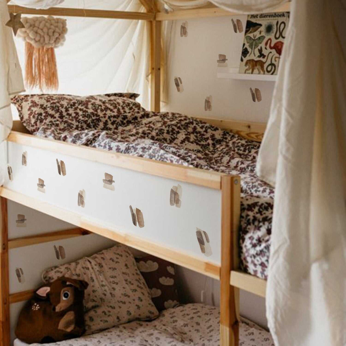 ChandeliersDecor.com-Kids Nursery Bohemian Wall Decals-Boho Foliage Line Wall Decal - Inspirational Home Decoration