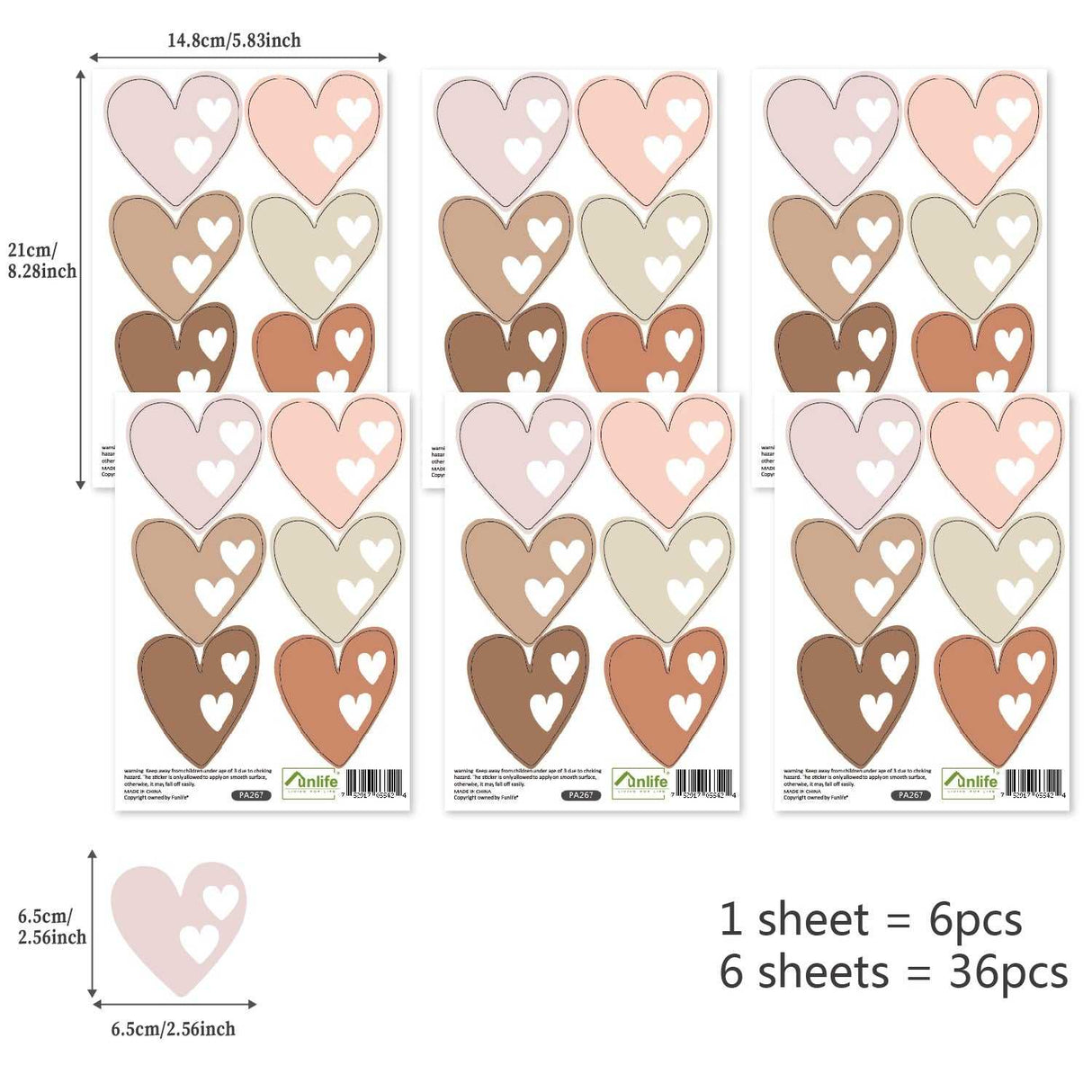 ChandeliersDecor.com-Kids Nursery Bohemian Wall Decals-Boho Hearts Wall Decals: Express Your Style