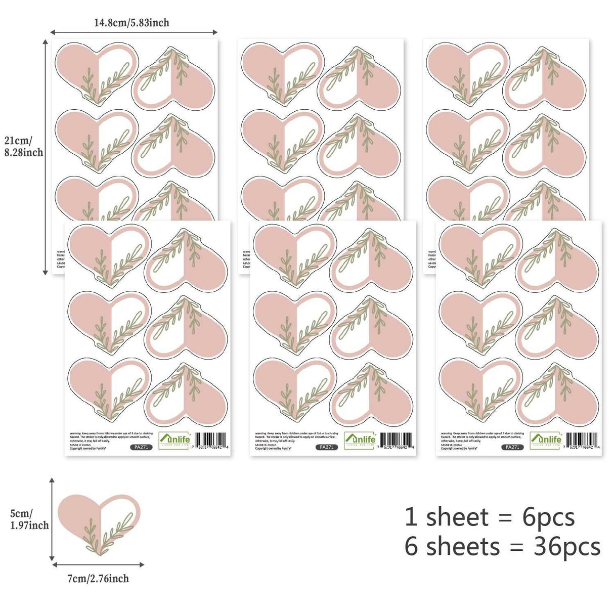 ChandeliersDecor.com-Kids Nursery Bohemian Wall Decals-Boho Hearts Wall Decals: Express Your Style