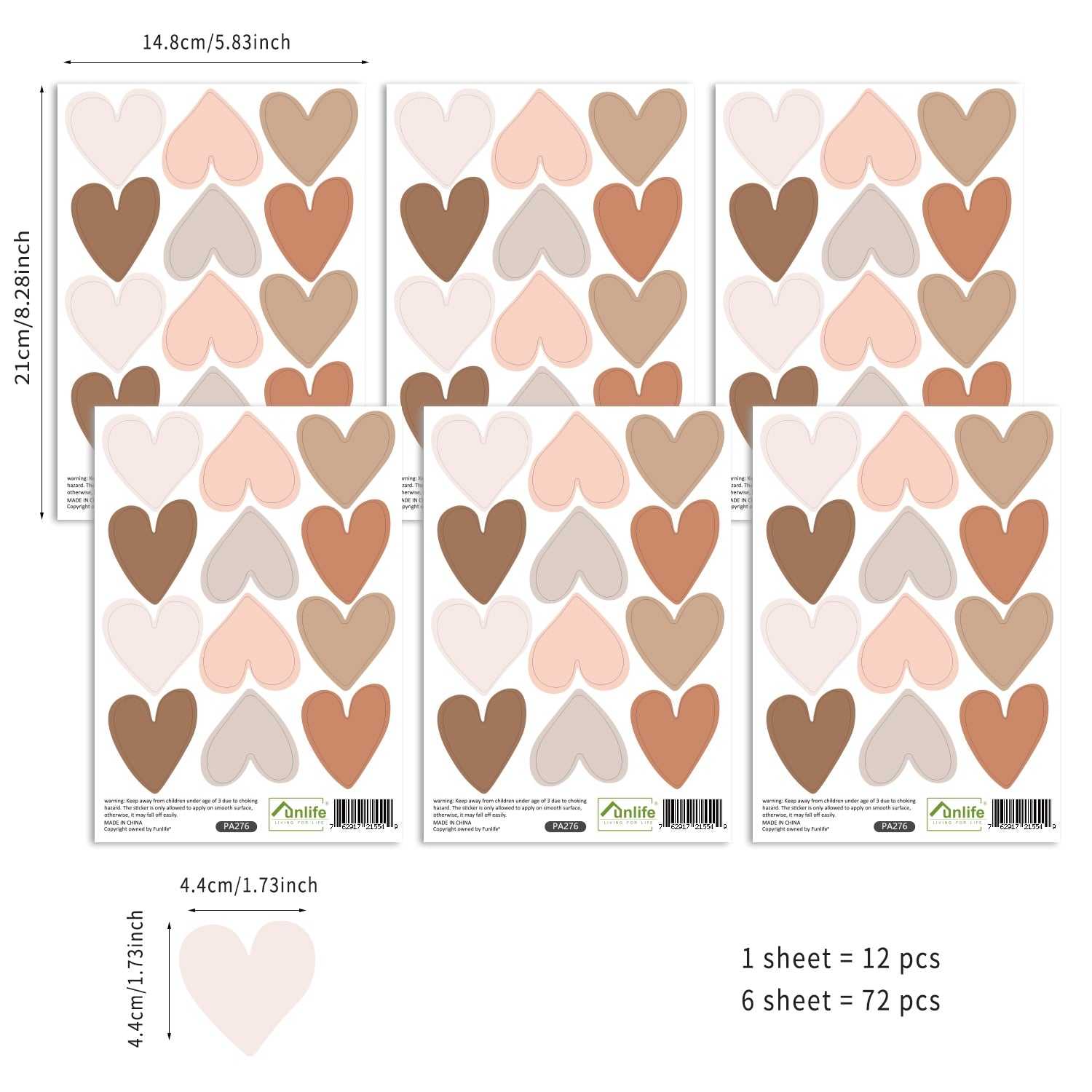 ChandeliersDecor.com-Kids Nursery Bohemian Wall Decals-Boho Hearts Wall Decals: Express Your Style