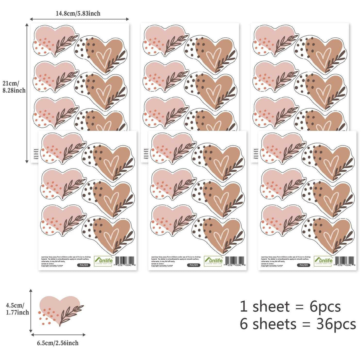 ChandeliersDecor.com-Kids Nursery Bohemian Wall Decals-Boho Hearts Wall Decals: Express Your Style