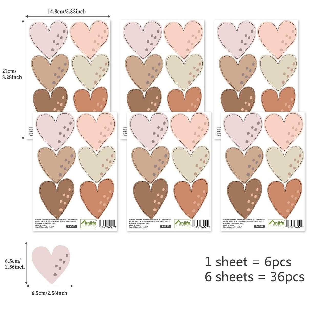 ChandeliersDecor.com-Kids Nursery Bohemian Wall Decals-Boho Hearts Wall Decals: Express Your Style