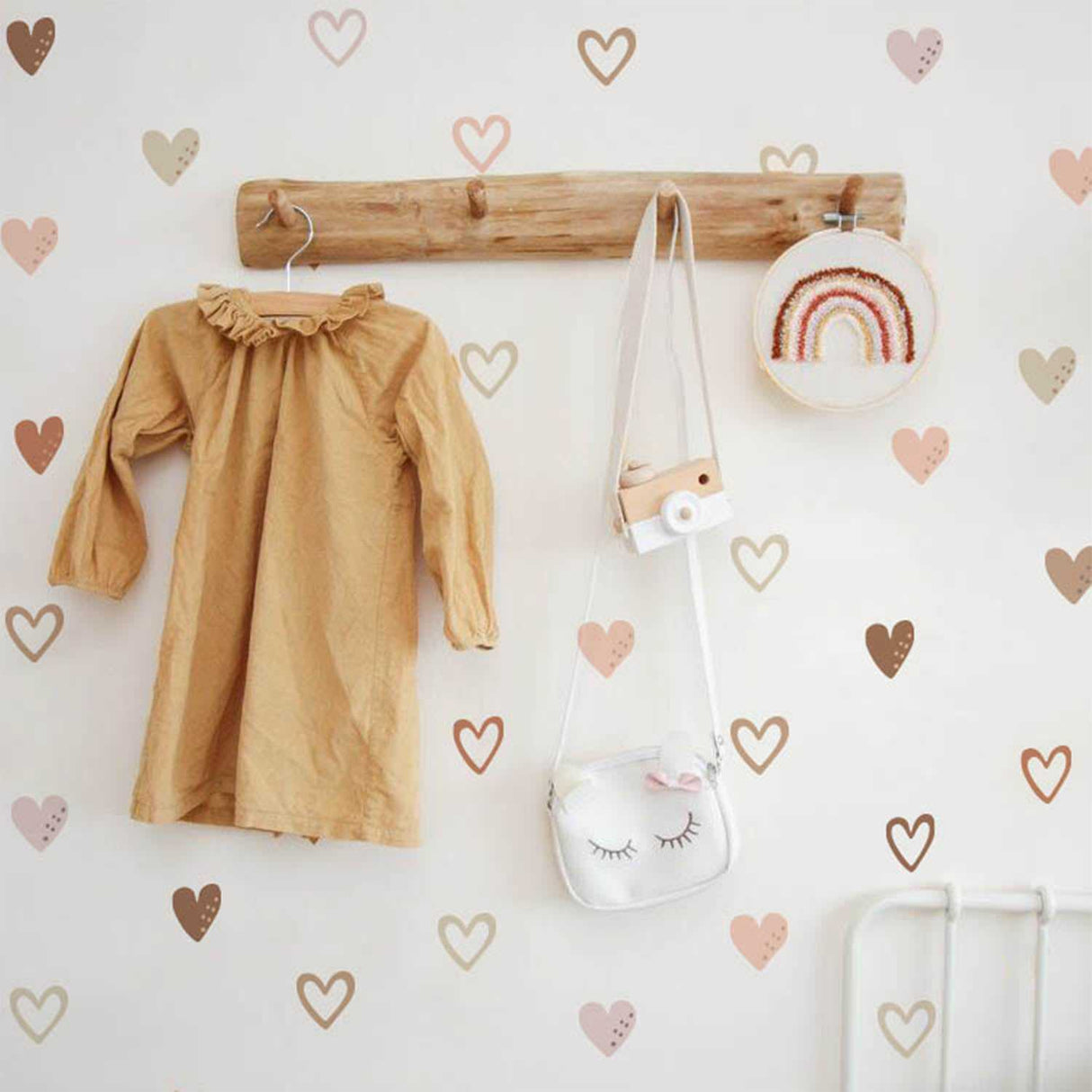 ChandeliersDecor.com-Kids Nursery Bohemian Wall Decals-Boho Hearts Wall Decals: Express Your Style