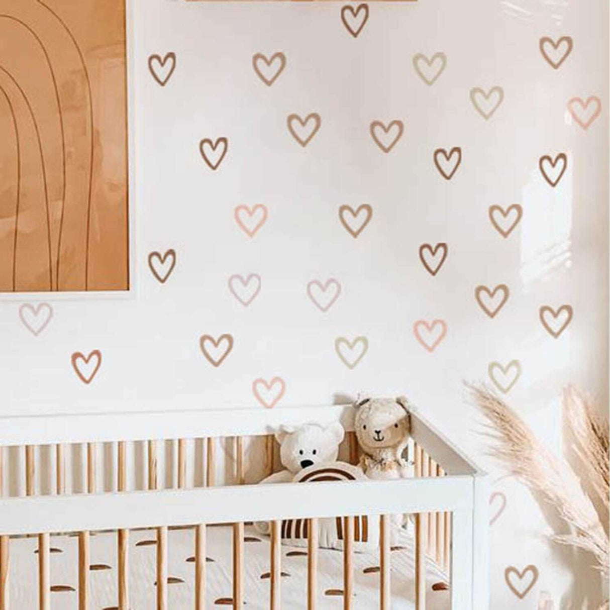 ChandeliersDecor.com-Kids Nursery Bohemian Wall Decals-Boho Hearts Wall Decals Wall Sticker