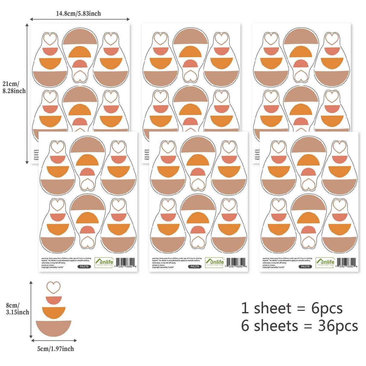 ChandeliersDecor.com-Kids Nursery Bohemian Wall Decals-Boho Hearts Wall Stickers: Enchanting Decor