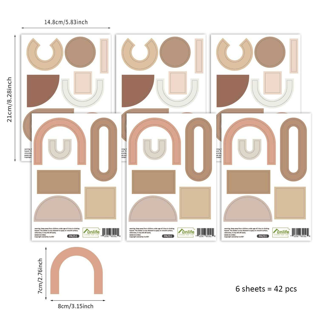 ChandeliersDecor.com-Kids Nursery Bohemian Wall Decals-Boho Minimalistic Shapes Wall Stickers Wall Decal