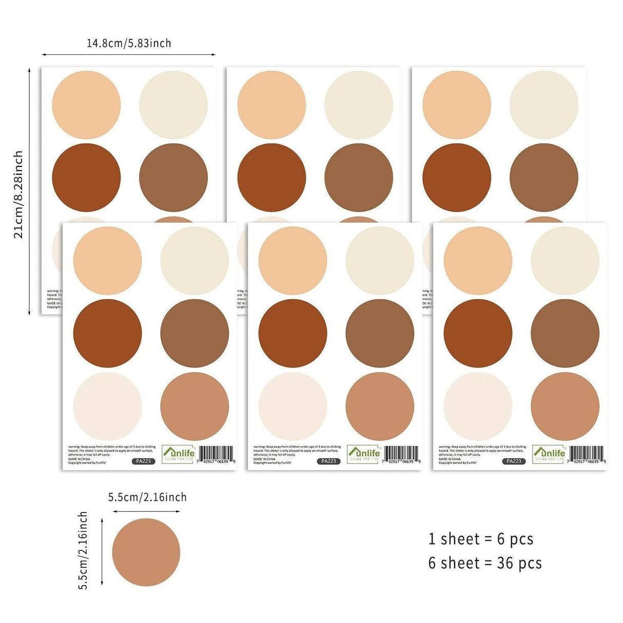 ChandeliersDecor.com-Home Decor Decals-Boho Polka Dot Nursery Wall Stickers for Kids Room - Pebble Design