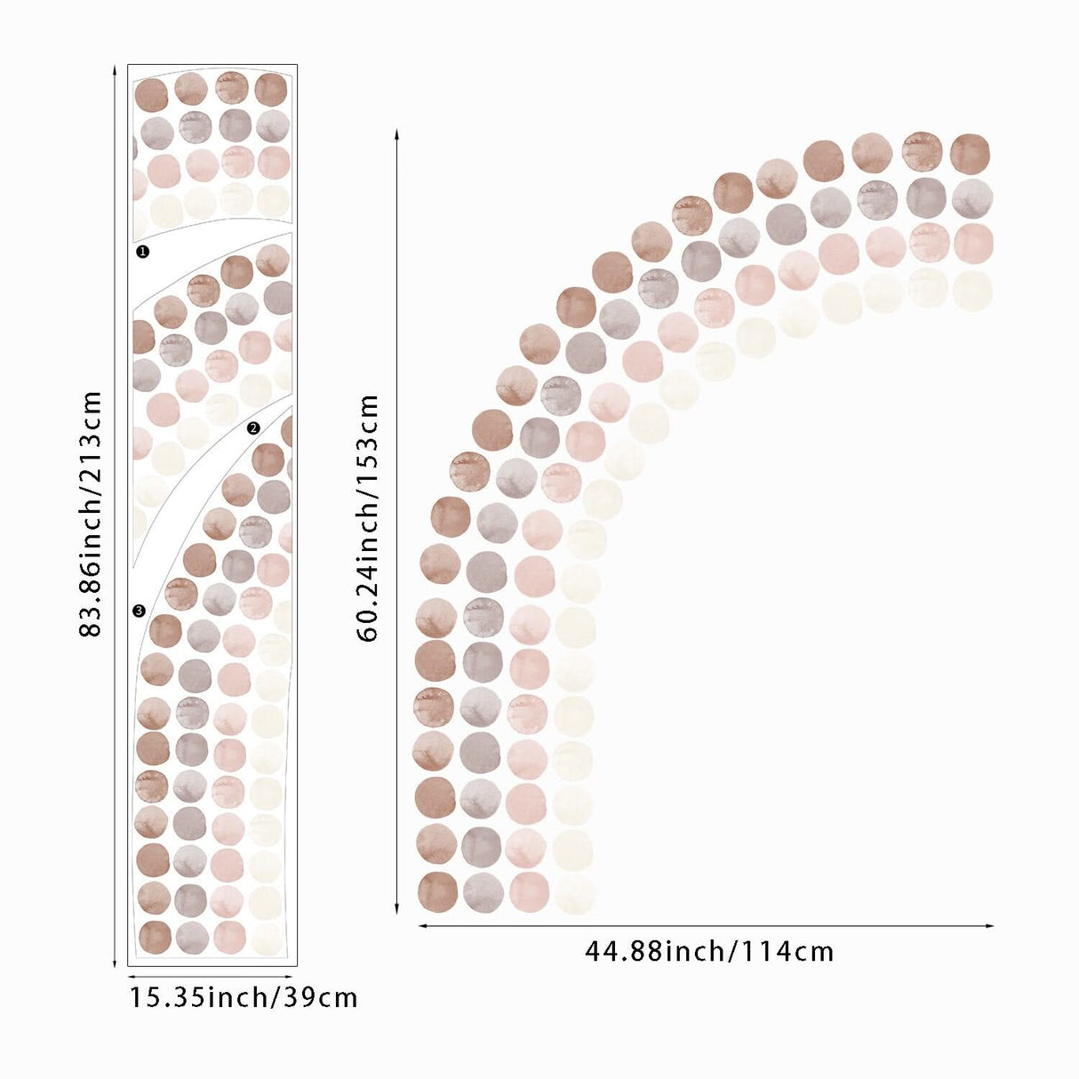 ChandeliersDecor.com-Kids Room Nursery Decals-Boho Rainbow Decal: Vibrant Nursery Decoration