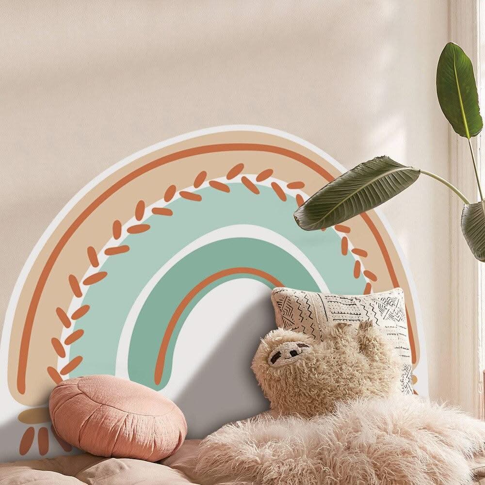 ChandeliersDecor.com-Boho Rainbow Wall Decal for Kids Room