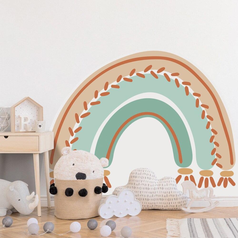 ChandeliersDecor.com-Boho Rainbow Wall Decal for Kids Room