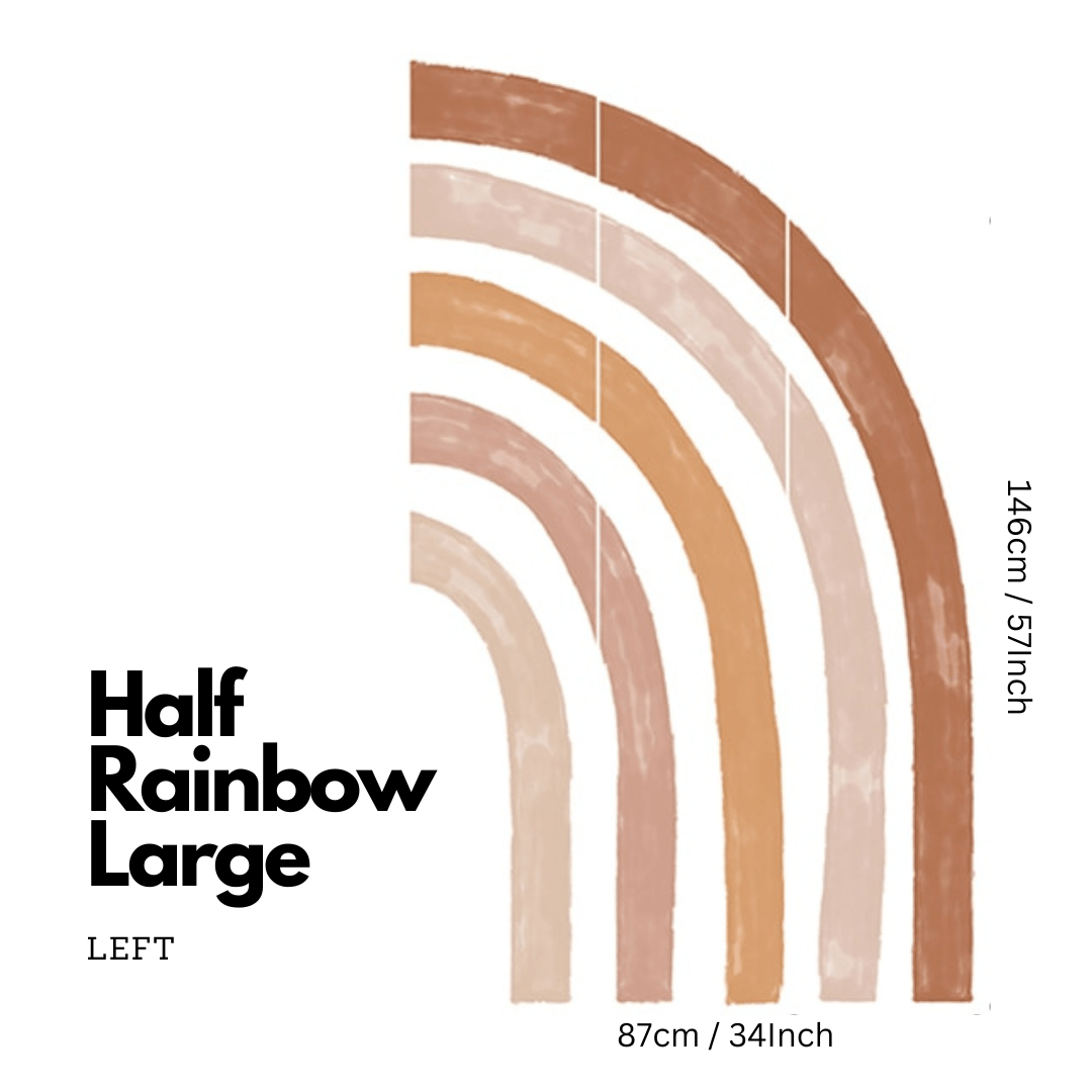 ChandeliersDecor.com-Home Decor Decals-Boho Rainbow Wall Decal | Large Boho Rainbow Wall Sticker