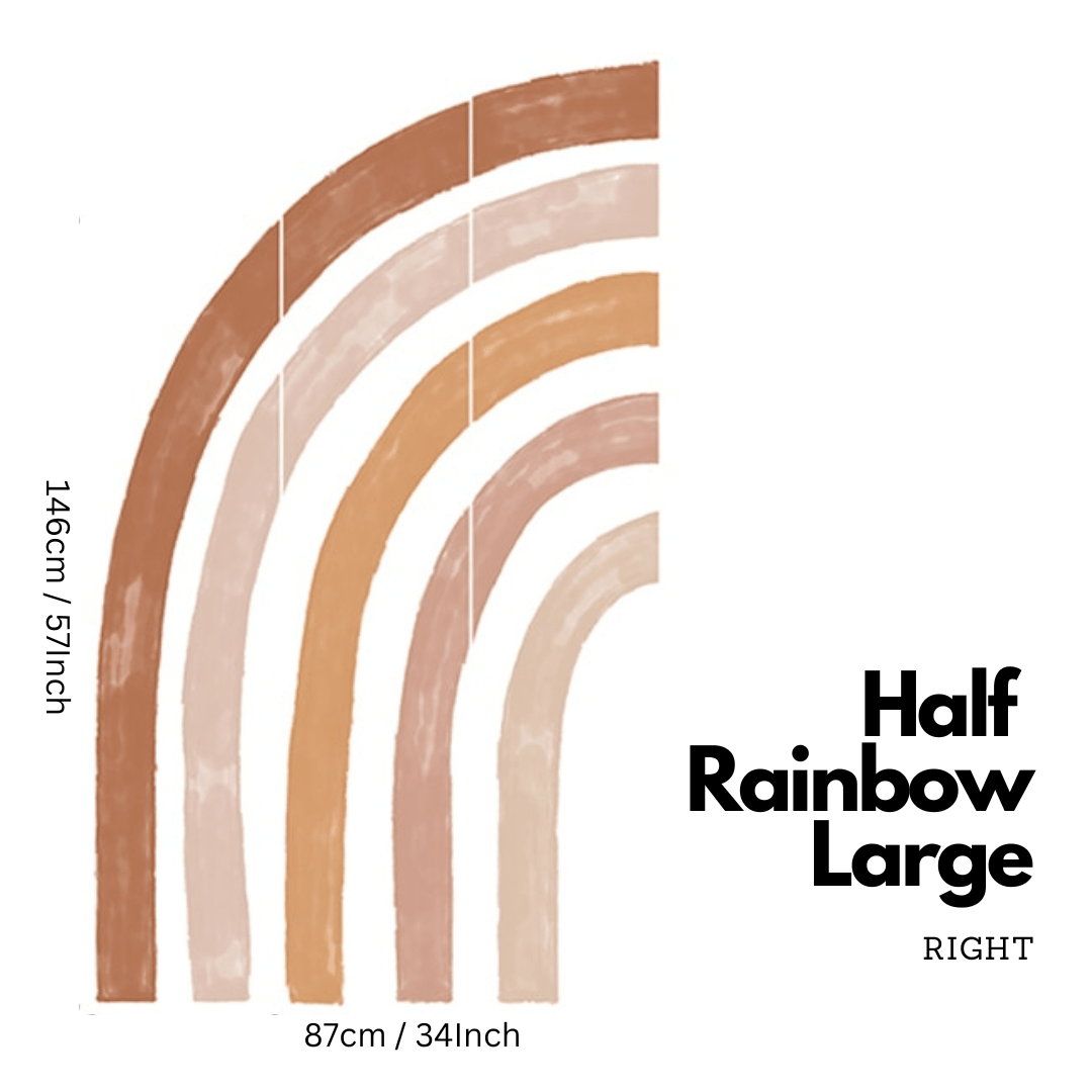 ChandeliersDecor.com-Home Decor Decals-Boho Rainbow Wall Decal | Large Boho Rainbow Wall Sticker