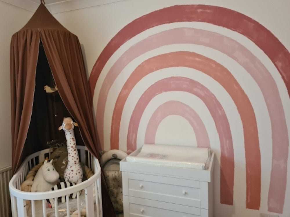 ChandeliersDecor.com-Home Decor Decals-Boho Rainbow Wall Decal | Large Boho Rainbow Wall Sticker