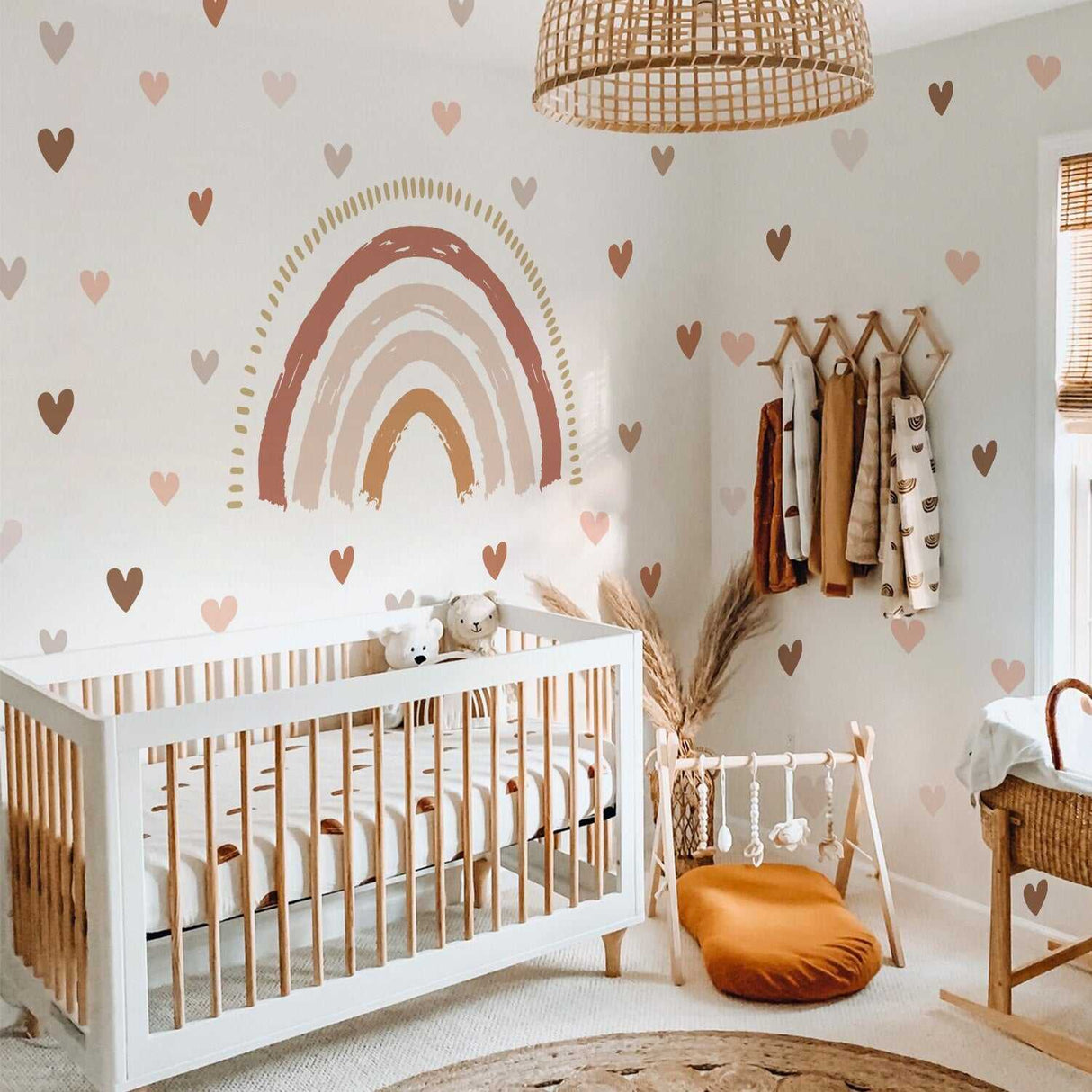 ChandeliersDecor.com-Kids Nursery Bohemian Wall Decals-Boho Rainbow Wall Decal: Vibrant Room Decor