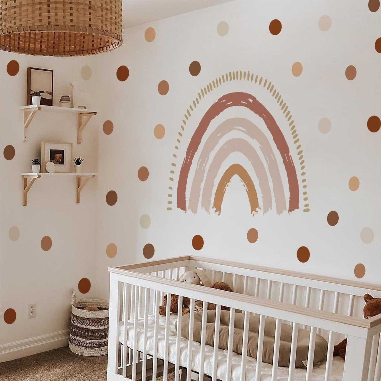 ChandeliersDecor.com-Kids Nursery Bohemian Wall Decals-Boho Rainbow Wall Decal: Vibrant Room Decor