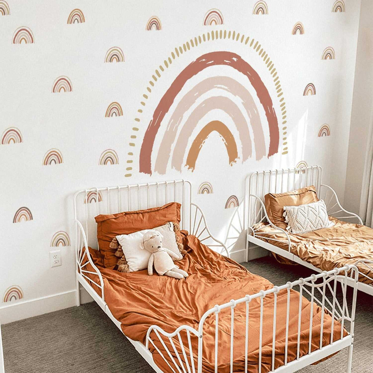 ChandeliersDecor.com-Kids Nursery Bohemian Wall Decals-Boho Rainbow Wall Decal: Vibrant Room Decor
