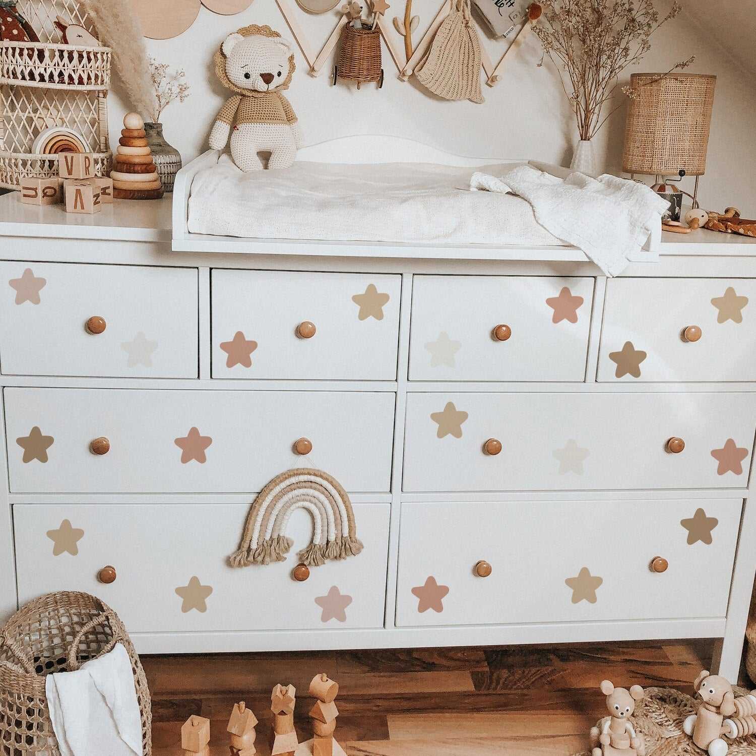 ChandeliersDecor.com-Kids Nursery Bohemian Wall Decals-Boho Stars Wall Decal - Decorative Decals & Artwork