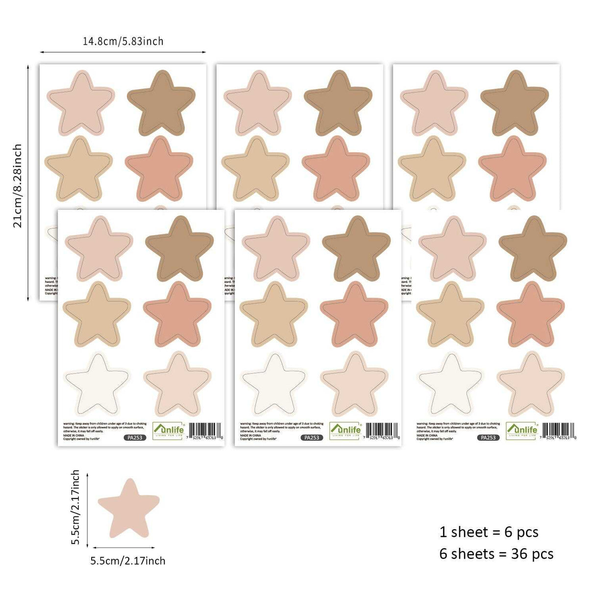 ChandeliersDecor.com-Kids Nursery Bohemian Wall Decals-Boho Stars Wall Decal - Decorative Decals & Artwork