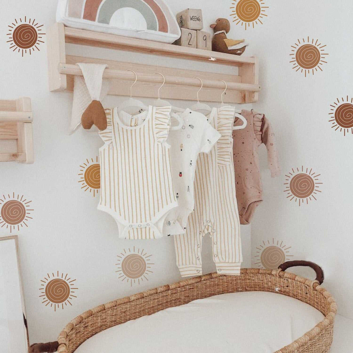 ChandeliersDecor.com-Kids Nursery Bohemian Wall Decals-Boho Sun Wall Decal: Eye-Catching Home Decor