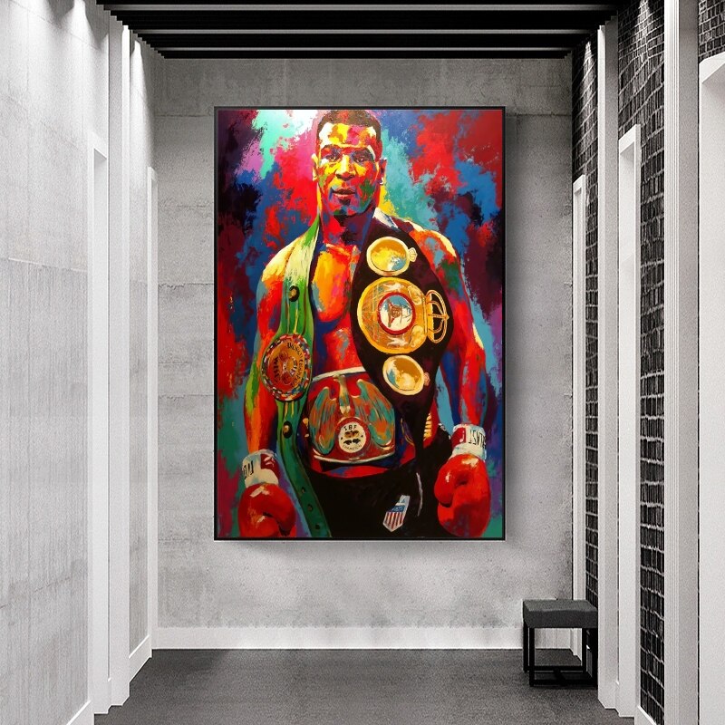 ChandeliersDecor.com-Wall Posters-Boxing Champion Tyson Canvas Wall Art