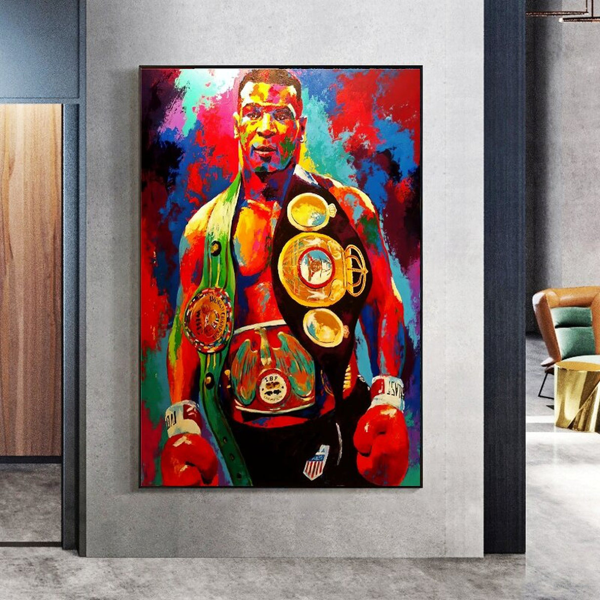 ChandeliersDecor.com-Wall Posters-Boxing Champion Tyson Canvas Wall Art