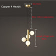 ChandeliersDecor.com-Pendant Lights-Brass Spiral Glass Ball Pendant Light – Modern LED Ceiling Fixture