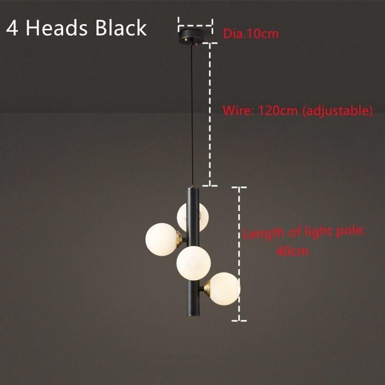 ChandeliersDecor.com-Pendant Lights-Brass Spiral Glass Ball Pendant Light – Modern LED Ceiling Fixture